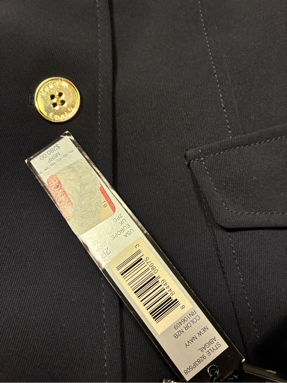 Tahari Arthur S Levine Abigail 2 Button Blazer Jacket - Picture 6 of 12